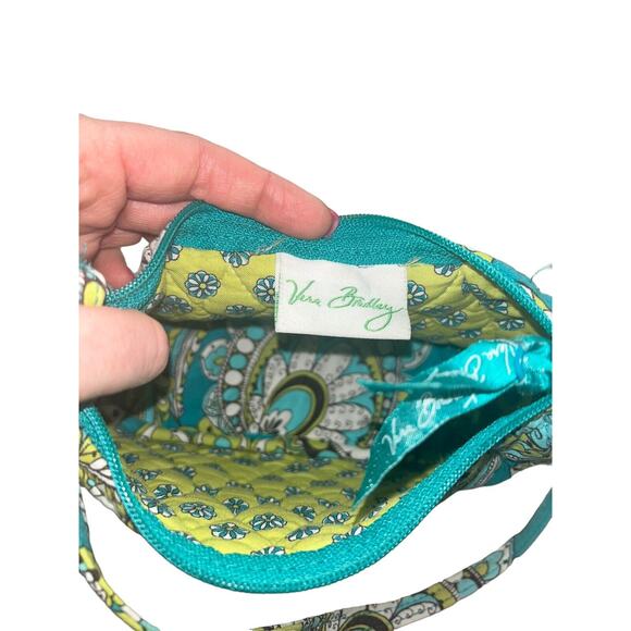 Vera Bradley PEACOCK PAISLEY Print Small Shoulder Bag lined skinny straps‎ - Picture 7 of 9